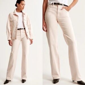 ABERCROMBIE & FITCH The 90’s Relaxed High Rise Pink Jeans